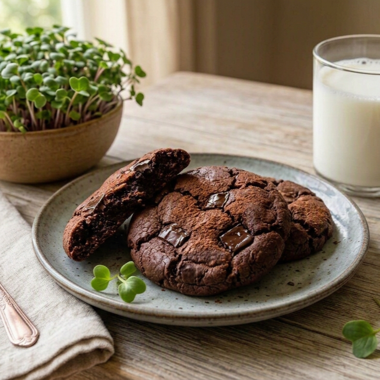 Mexican Chocolate Gourmet Cookie - made with Radish Microgreen