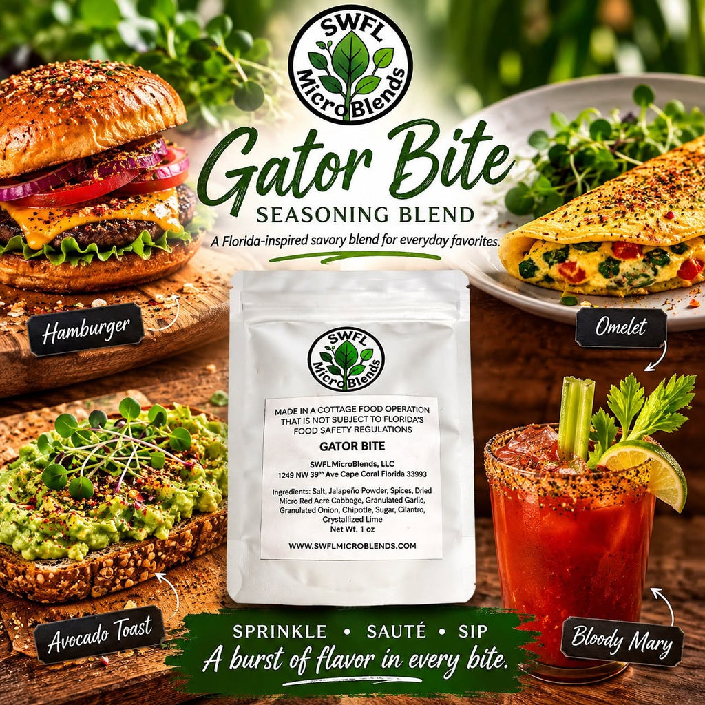 Gator Bite: Cabbage Microgreen Jalapeno Seasoning Blend